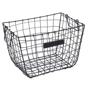 Ezy Storage Black Hand Woven Mesh Wire Basket