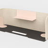 UFOU RAKO Mini Bookshelf for Upon Mini Table in Oat Milk