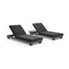 Outdoor Santorini Aluminium Sun Lounge Set W/ Round Table - Charcoal