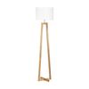 Urban Style Dana Floor Lamp Fabric Shade Tripod Timber Base Decor White