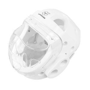 Smai Wkf Approved Karate Head Guard With Mask - Xs - White
