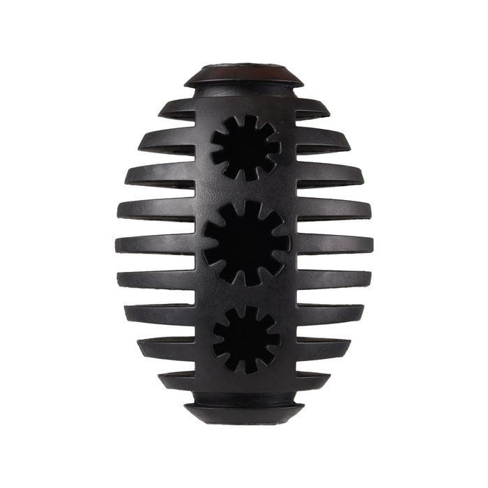 Gladiator 12cm Black Rubber Rugby Dog Toy