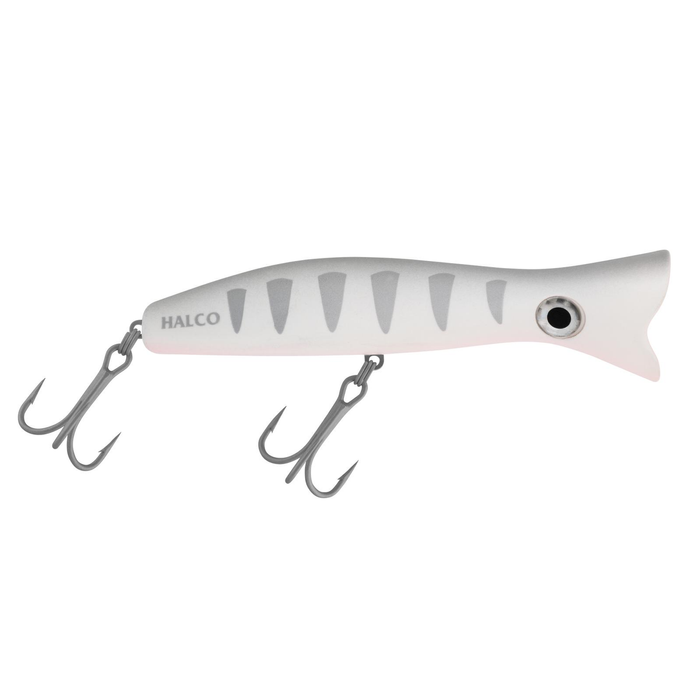 Halco Roosta Popper 160mm Hard Body Topwater Fishing Lure H91  Silver Shadow