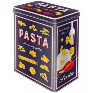 Nostalgic-art Tin Storage Box Large Food Safe Italian Pasta Theme 10x14x20cm