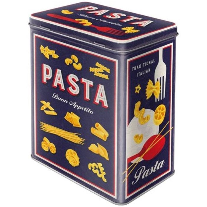 Nostalgic-art Tin Storage Box Large Food Safe Italian Pasta Theme 10x14x20cm