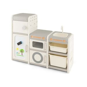 Costway Kids Toy Storage Toddler Toy Chest Organizerand W/whiteboard Storage Cabinet Bedroom
