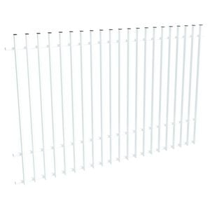ProtectorAl 2400W x 1500H Pearl White Aluminium Batten Pool Fence Panel with Mid Rail