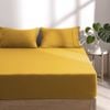 Dreamaker Superfine Washed Microfibre Combo Fitted Sheet Set Mustard Queen Bed