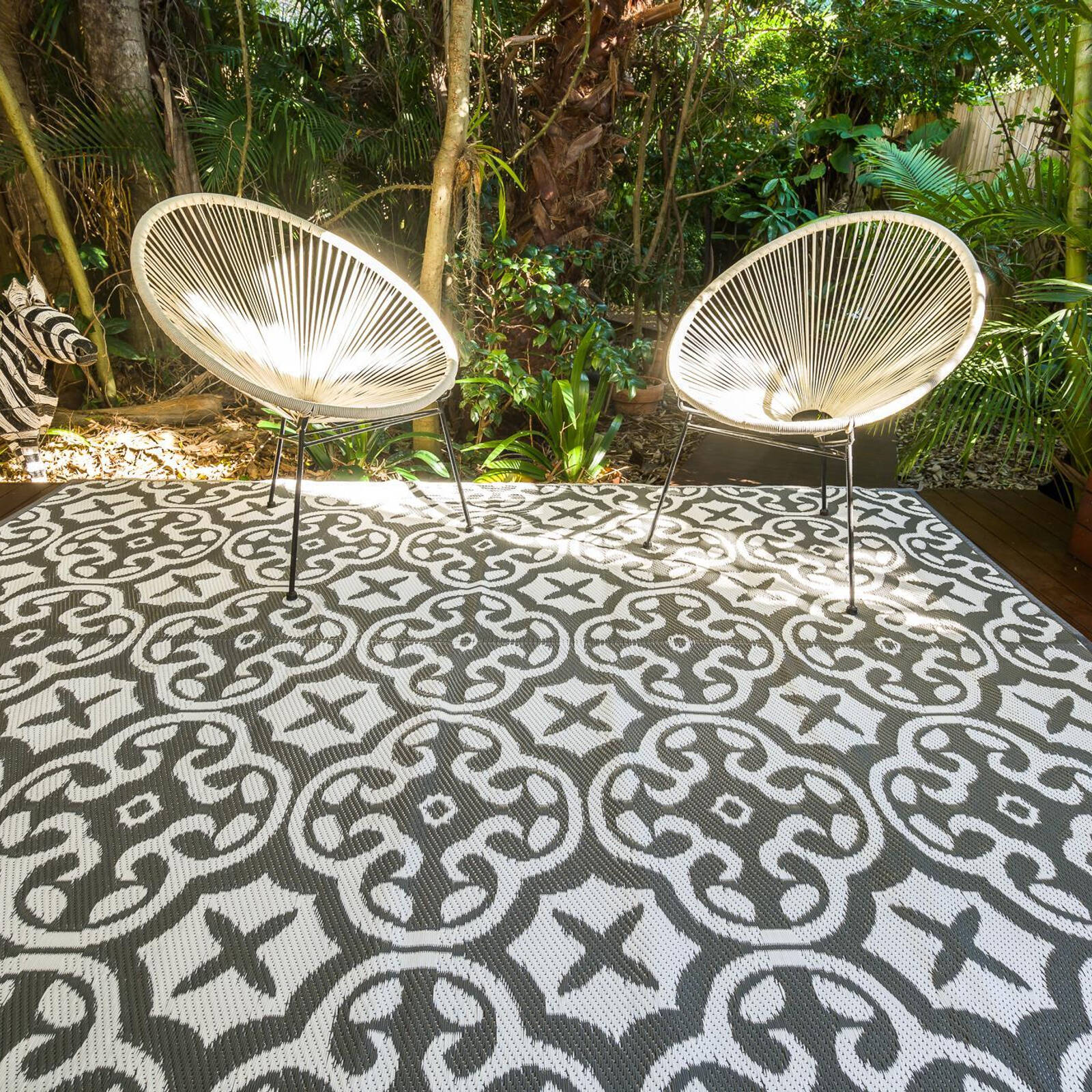 Outdoor Rug - Lisboa Grey And White - Grey, 200 x 270 cm product image