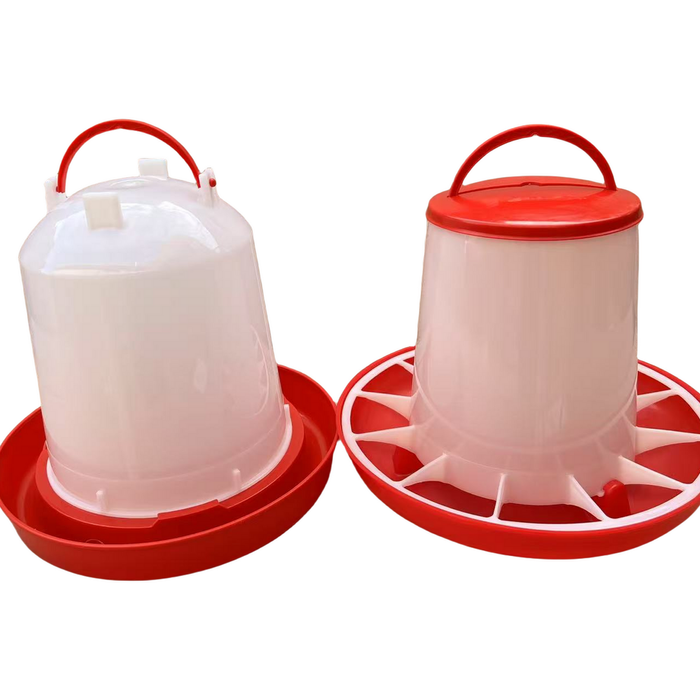Yes4pets Farm Poultry Bird Chicken Water Drinker 6 L & 6 Kg Food Grain Seed Feeder Set