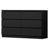 ALFORDSON 6 Chest of Drawers Storage Cabinet Black