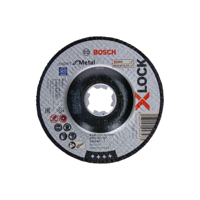 Bosch 125 x 2.5 x 22.23mm X-Lock Expert Metal Cutting Disc 2608619257