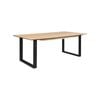 Aconite Dining Table 210cm Solid Messmate Timber Wood Black Metal Leg - Natural