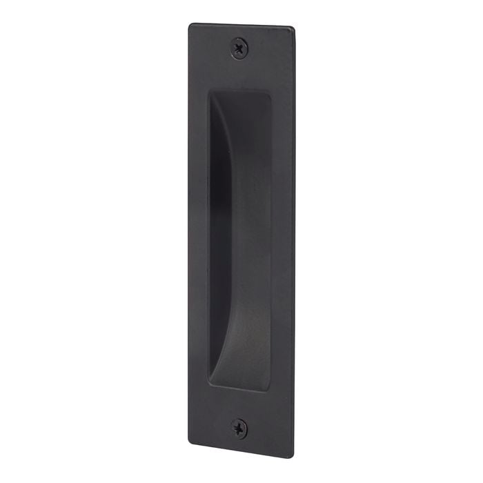 Gainsborough Matt Black Rectangular Flush Pull - 2 Pack