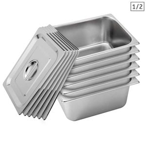 SOGA 6X 1/2 GN Pan 15cm With Lid – Stainless Steel