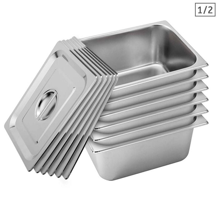 SOGA 6X 1/2 GN Pan 15cm With Lid – Stainless Steel