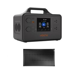 Voltx 1800w 1030wh Portable Power Station + 100w Fixed Solar Panel – Solar Generator Kit For Camping, Rv & Home Backup