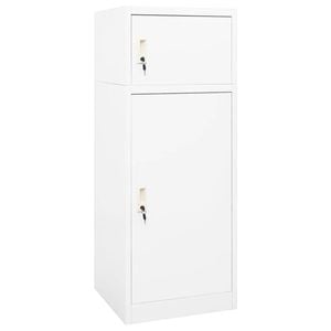 vidaXL Saddle Cabinet White Steel Tack Locker Shelf Storage Home Organiser