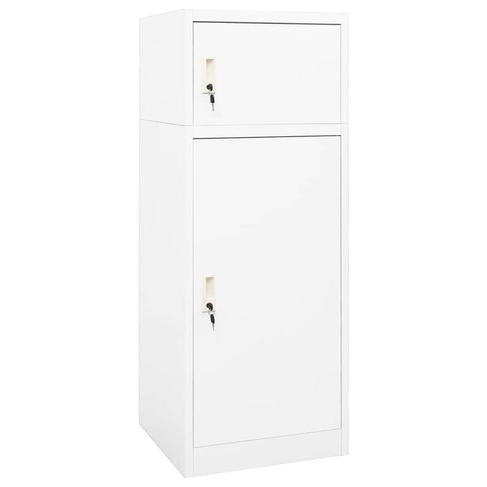 vidaXL Saddle Cabinet White Steel Tack Locker Shelf Storage Home Organiser