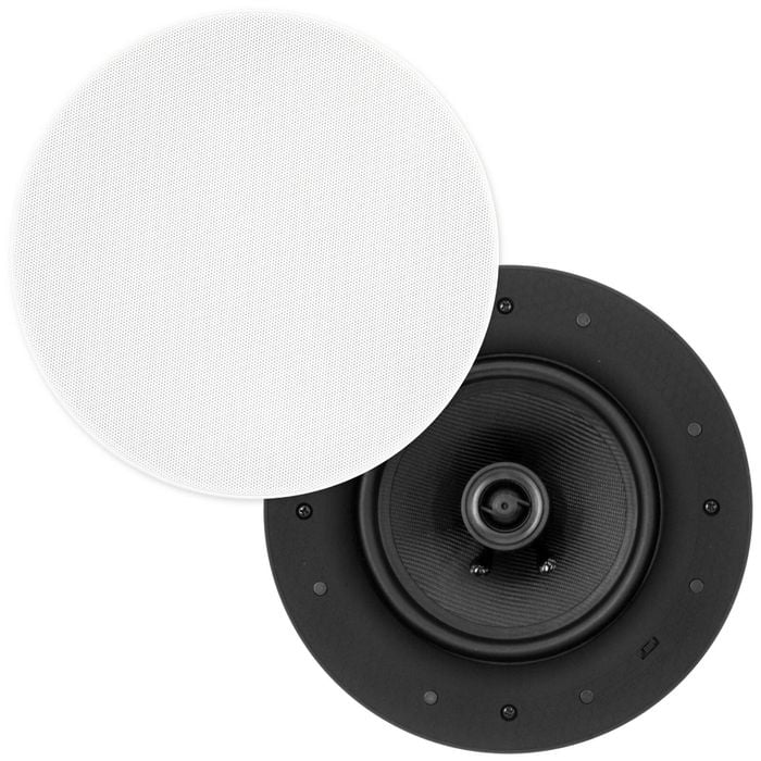 Pair of 6.5-Inch Ultra Discreet In-Ceiling Speakers Edgeless Frameless 60W RMS