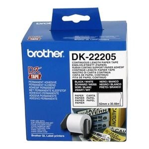 White Continuous Paper Roll 62mmx30.48m
