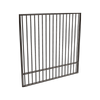 ProtectorAl 1201 - 1500 x 1500mm Black Aluminium Garden Gate Flat Top with Mid Rail - 1500mm Black