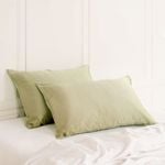 Royal Comfort Mulberry Soft Silk Pillowcase Twin Pack Standard Sage