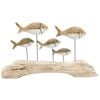 Urban Wooden Drift School of Fish Table Ornament 22x40cm Natural