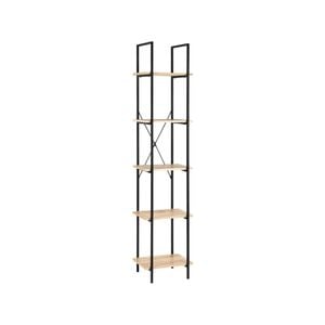 Hadley Bookshelf Display Shelf 40cmw 5 Tier Industrial Bookcase Storage Black