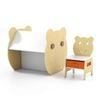 Costway Kid Bear Art Table Chair Set 3in1 Activity Blackboard Whiteboard