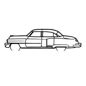 Ignite Laser Cadillac Fleetwood Silhouette Metal Wall Art Rustic Metal 15.7inch/40cm