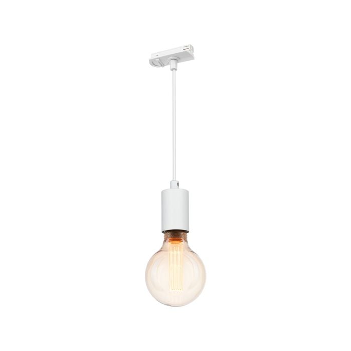 Mercator OLEN E27 Globe Pendant Track Light - White Finish
