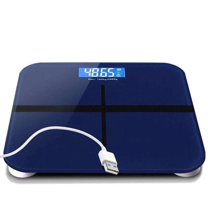 USB Charging Smart Body Weight Scale Blue