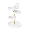 Umbra Pirouette Organizer White & Brass 23x23x3