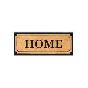 Madras Link 45 x 115cm Black Home Long Coir Door Mat 