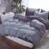 Fabric Fantastic 1000tc Reversible Super King Size Grey Quilt/duvet Cover Set