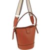 Milleni Women's Handbag Vegan Leather Lightweight Bucket Crossbody Bag Tan