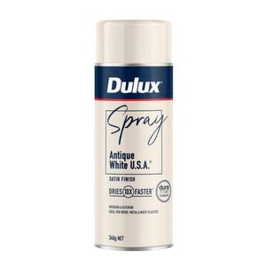 Dulux 340g Antique White U.S.A Satin Finish Spray Paint