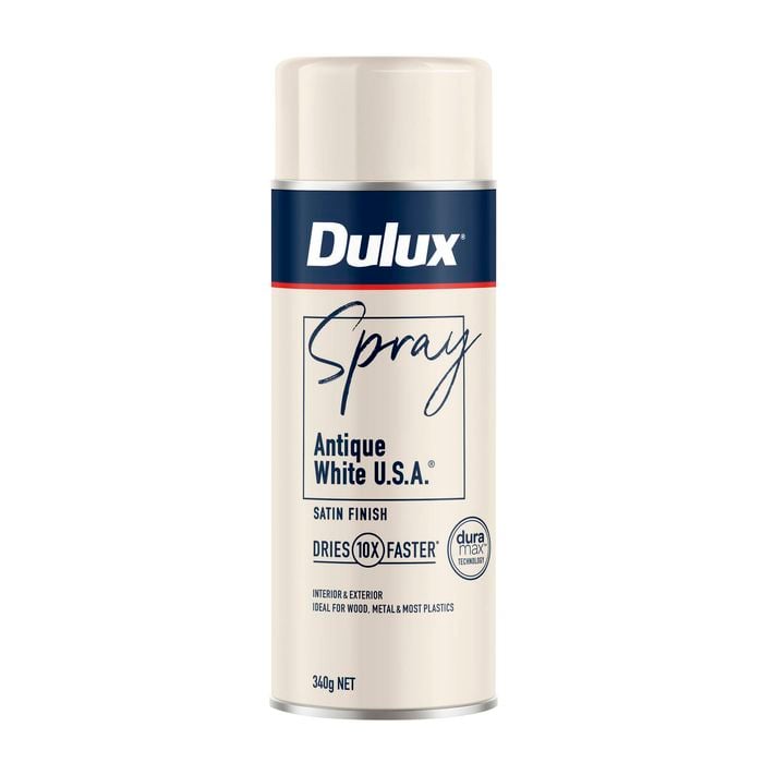 Dulux 340g Antique White U.S.A Satin Finish Spray Paint