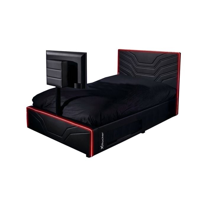X Rocker Oracle Junior Single Gaming Bed Frame w/ Twist TV Mount