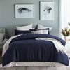 Accessorize Bedroom Collection Double Navy Waffle Polyester Quilt Cover Set
