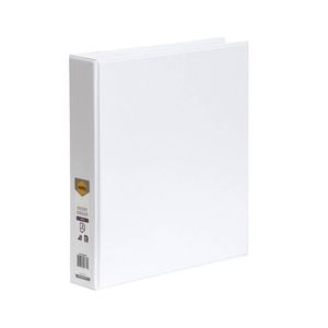 Marbig Clearview A4 3D-Ring Insert Binder 38mm (White)