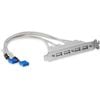 Startech.com 4 Port Usb A Female Slot Plate Adapter - Usb Panel - 4 Pin Usb Type A (f) - 4 X 4-pin Usb 2.0 Type A