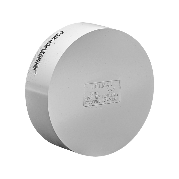 Holman 80mm DWV PVC Push On Cap