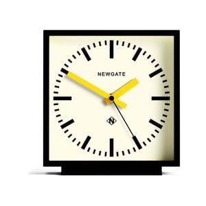 Newgate Amp Mantel Clock Black With Yellow Hands