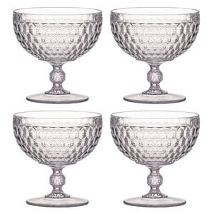 4PK Ladelle Tate Round 450ml/12cm Acrylic Dessert Bowl Serving Dish - Clear
