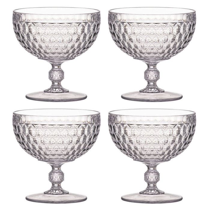 4PK Ladelle Tate Round 450ml/12cm Acrylic Dessert Bowl Serving Dish - Clear