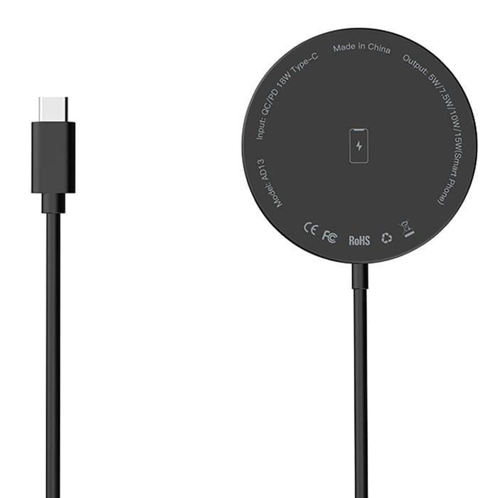 TODO Fast Charging 15W Wireless Phone Charger Pad - Black