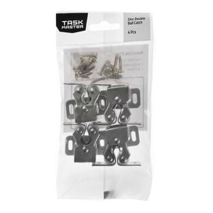 Taskmaster Zinc Double Roller Catch - 4 Pack