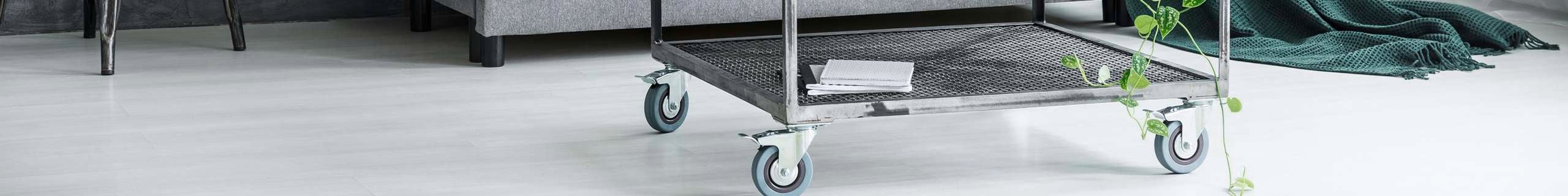 Living room trolley with wheels.